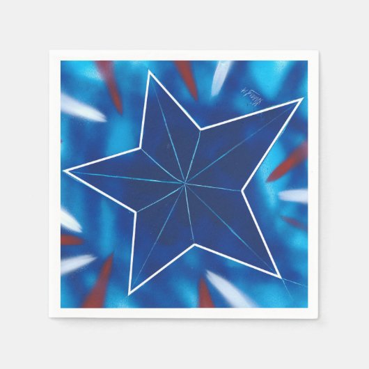 流れ星 スタンダードカクテルナプキン (正面)