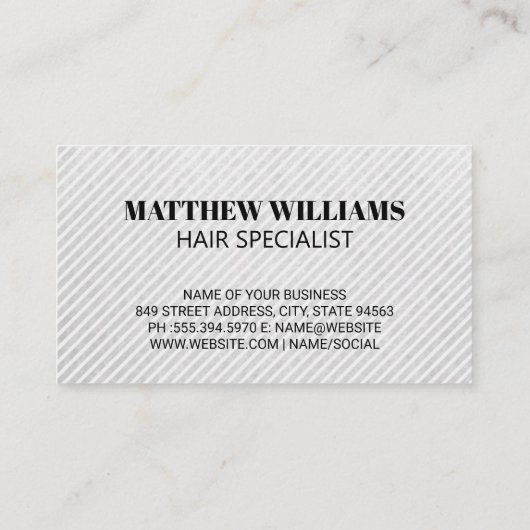 流れ毛はさみアポイントメント 予約カード (裏面)