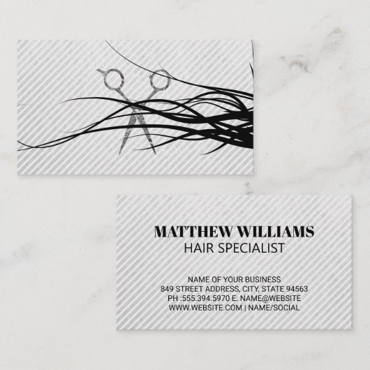 流れ毛はさみアポイントメント 予約カード (正面/裏面)