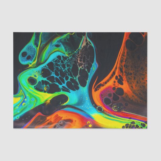 流れ絵を描る抽象芸術、デコページ、バッグ詰め 薄葉紙 (正面)