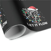 流れ解剖学ハート心ナースサンタハット ラッピングペーパー (ロールコーナー)