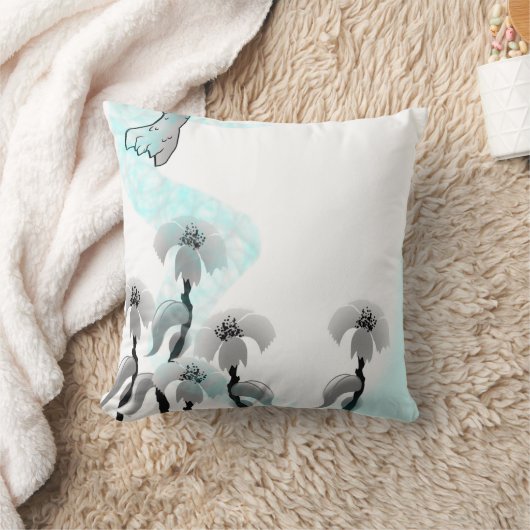 流れ賛美色 クッション (ブランケット)