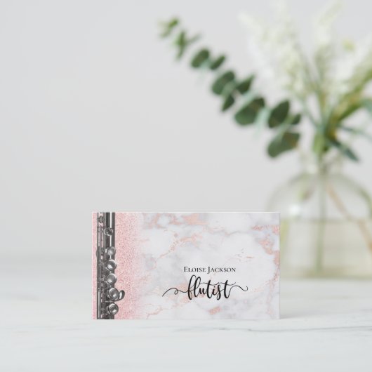 流エレガント虫デザイン 名刺 (スタンド正面)