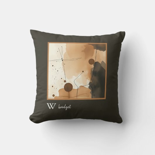 流オーガニック自然れ形状 クッション (正面)