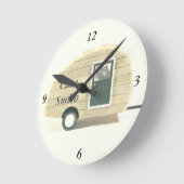 流カスタマイズ流型ティアドロップカムパータン ラウンド壁時計 (傾斜)