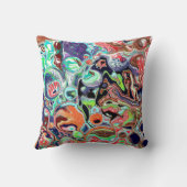 流カラフル体芸術の破裂 クッション (裏面)