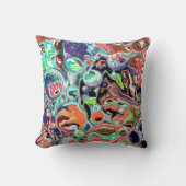 流カラフル体芸術の破裂 クッション (正面)