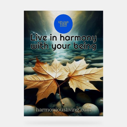 流パーソナライズされた離れの上の アクリルサイン (正面)