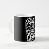 流リラックスれ、波のバージョンと行く コーヒーマグカップ (正面左)
