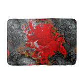 流体がカラフル赤と灰色の抽象芸術 バスマット (正面)