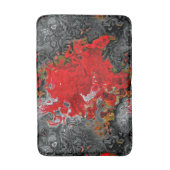 流体がカラフル赤と灰色の抽象芸術 バスマット (正面縦)