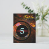 流体つながりテーブル番号はがき ポストカード (スタンド正面)