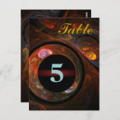 流体つながりテーブル番号はがき ポストカード (正面/裏面)