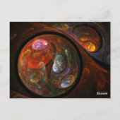 流体つながりテーブル番号はがき ポストカード (裏面)