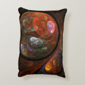 流体つながり抽象芸術アートアクセントピロー アクセントクッション (裏面(縦))