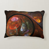 流体つながり抽象芸術アートアクセントピロー アクセントクッション (裏面)