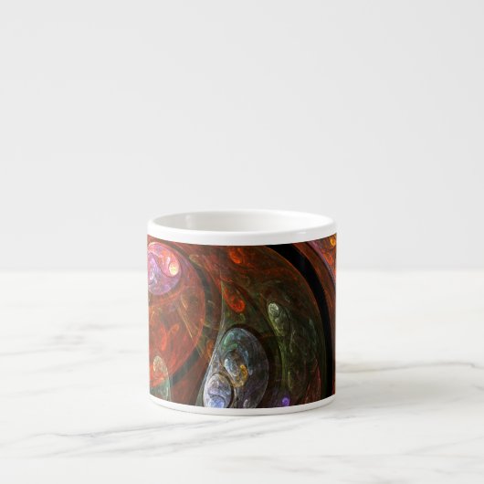 流体つながり抽象芸術アートエスプレッソマグ エスプレッソカップ (正面)