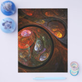 流体つながり抽象芸術アートフライヤー チラシ (シングル)