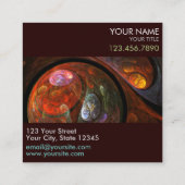 流体つながり抽象芸術アートプロフェッショナル スクエア名刺 (裏面)