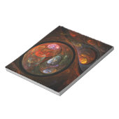 流体つながり抽象芸術アートメモ帳 ノートパッド (回転)