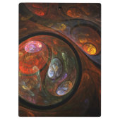 流体つながり抽象芸術アート クリップボード (裏面)