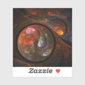 流体つながり抽象芸術アート シール (シート)