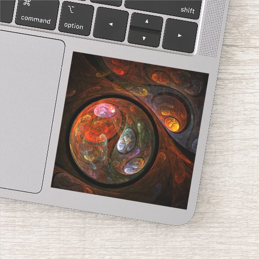 流体つながり抽象芸術アート シール (詳細)