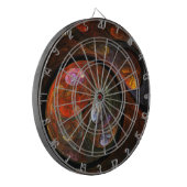 流体つながり抽象芸術アート ダーツボード (正面左)