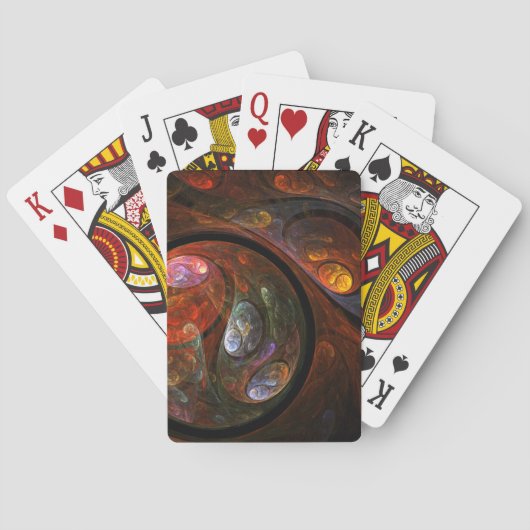 流体つながり抽象芸術アート トランプ (裏面)