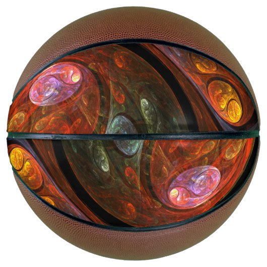 流体つながり抽象芸術アート バスケットボール (正面)
