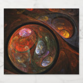 流体つながり抽象芸術アート ビールラベル (シングルラベル)