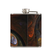 流体つながり抽象芸術アート フラスク (裏面)