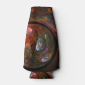 流体つながり抽象芸術アート ボトルクーラー (正面)