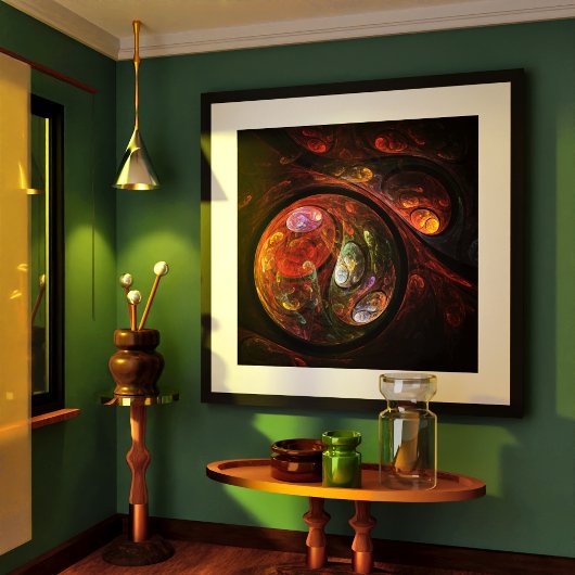 流体つながり抽象芸術アート ポスター