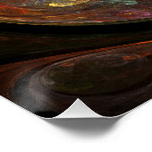 流体つながり抽象芸術アート ポスター (コーナー)