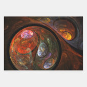 流体つながり抽象芸術アート ラッピングペーパーシート (正面2)