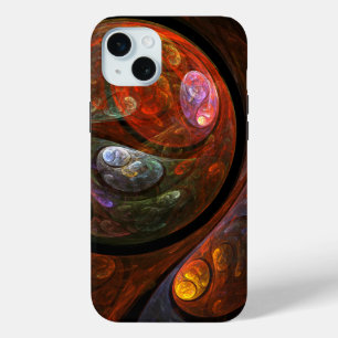 流体つながり抽象芸術アート iPhone 15 MINIケース