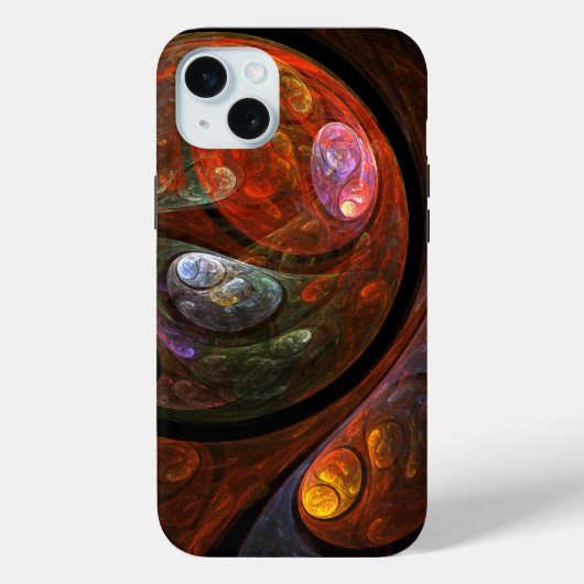 流体つながり抽象芸術アート Case-Mate iPhoneケース (裏面)