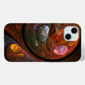 流体つながり抽象芸術アート Case-Mate iPhoneケース (裏面 (横))