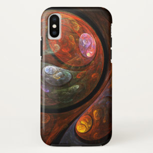 流体つながり抽象芸術アート iPhone XSケース