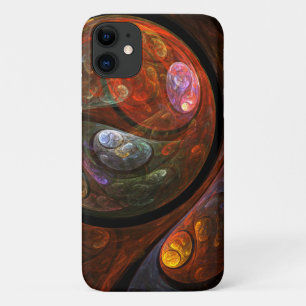 流体つながり抽象芸術アート iPhone 11 ケース
