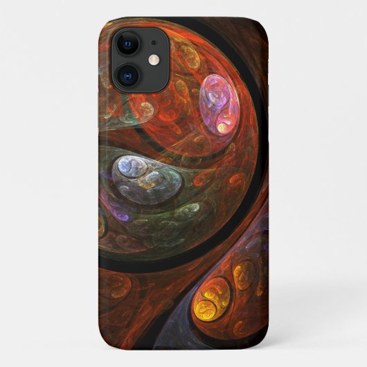 流体つながり抽象芸術アート Case-Mate iPhoneケース (裏面)