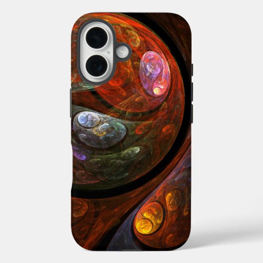 流体つながり抽象芸術アート Case-Mate iPhoneケース (裏面)