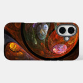 流体つながり抽象芸術アート Case-Mate iPhoneケース (裏面 (横))