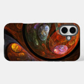 流体つながり抽象芸術アート Case-Mate iPhoneケース (裏面 (横))