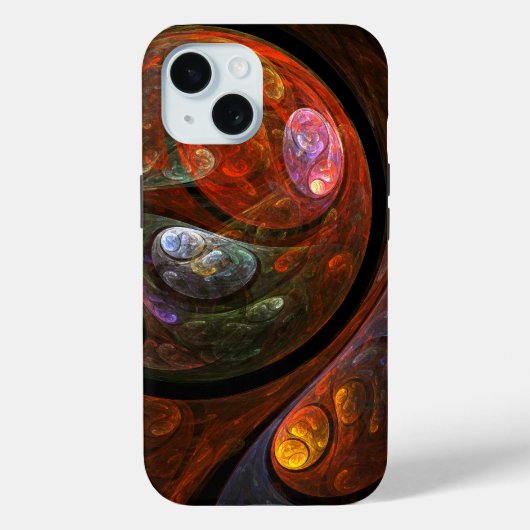 流体つながり抽象芸術アート Case-Mate iPhoneケース (裏面)