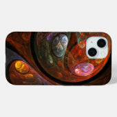 流体つながり抽象芸術アート Case-Mate iPhoneケース (裏面 (横))