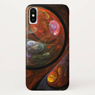 流体つながり抽象芸術アート iPhone X ケース