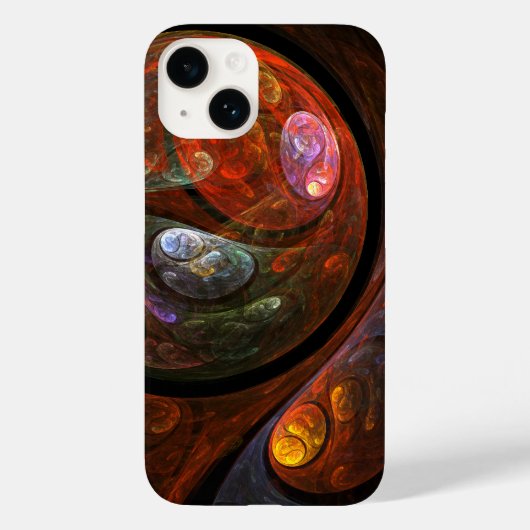 流体つながり抽象芸術アート Case-Mate iPhoneケース (裏面)