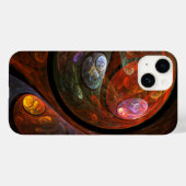 流体つながり抽象芸術アート Case-Mate iPhoneケース (裏面 (横))